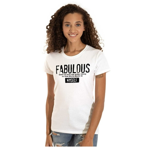 Funny Myself Fabulous Definition Womens Slim Fit Graphic Tee Brisco Brands S