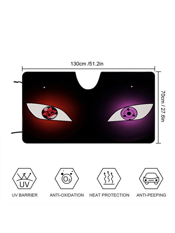 Funny N-NarutoS eye Cool Car SunShade Windscreen Cover Shade Car SunShade UV Rays Car Sun Visor Protector
