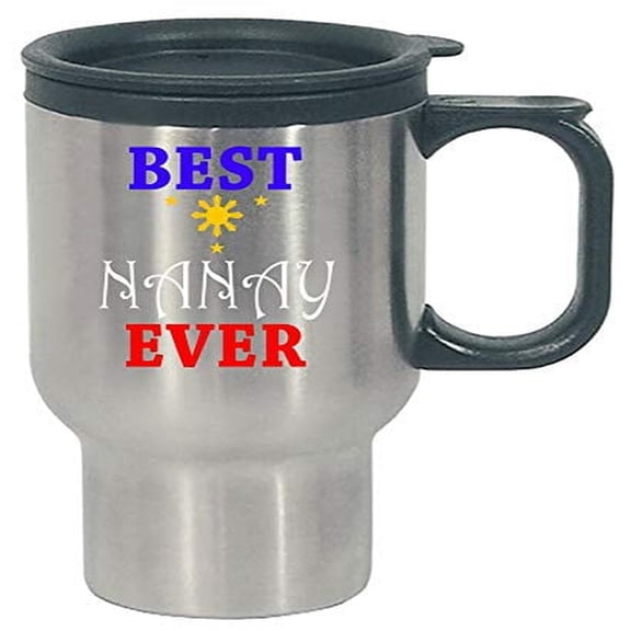 Funny Nanay Gift - Best Mom Ever Stainless Steel Travel Mug for Coffee Lovers