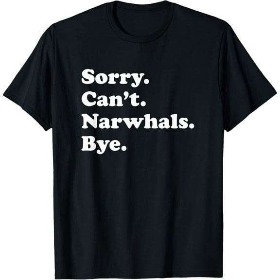 Funny Narwhal Gift for Men Women Boys or Girls T-ShirtMen and women, Black T-shirt, size: Extra large