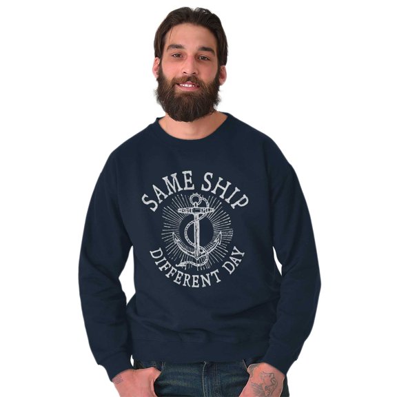 Funny Nautical Sea Captain Anchor Pun Sweatshirt for Men or Women Brisco Brands X