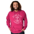 thumbnail image 1 of Funny Nautical Sea Captain Anchor Pun Unisex Plus Fleece Graphic Hoodie Brisco Brands 4X, 1 of 5