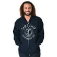 thumbnail image 1 of Funny Nautical Sea Captain Anchor Pun Unisex Fleece Graphic Zip Up Hoodie Brisco Brands 5X, 1 of 5