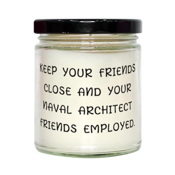 Funny Naval architect Gifts, KEEP, Unique Birthday Scent Candle Gifts Idea For Colleagues, Naval architect Gifts From Coworkers