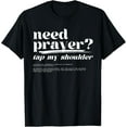 thumbnail image 1 of Funny Need Prayer Tap My Shoulder Christian Washed T-ShirtMen's and women's gift, black and white T-shirt, size: Extra large S-4XL, 1 of 4