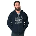 thumbnail image 1 of Funny Need a Weekend to Recover Joke Unisex Fleece Graphic Zip Up Hoodie Brisco Brands 4X, 1 of 5