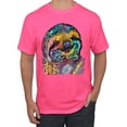 thumbnail image 1 of Funny Neon Sloth | Dean Russo Art Animal Lover Men's T-Shirt, Neon Pink, 5XL, 1 of 5