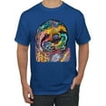 thumbnail image 1 of Funny Neon Sloth | Dean Russo Art Animal Lover Men's T-Shirt, Royal, S, 1 of 5