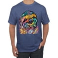 thumbnail image 1 of Funny Neon Sloth | Dean Russo Art Animal Lover Men's T-Shirt, Vintage Heather Blue, 2XL, 1 of 5