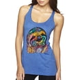thumbnail image 1 of Funny Neon Sloth | Dean Russo Art Animal Lover Tri-Blend Racerback Sleeveless Top, Vintage Royal, XL, 1 of 5