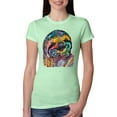 thumbnail image 1 of Funny Neon Sloth | Dean Russo Art Animal Lover Womens Slim Fit Junior Tee, Mint, M, 1 of 5