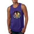 thumbnail image 1 of Funny Neon Summer California Beach Tiger | Mens Animal Lover Graphic Tank Top, Purple, 2XL, 1 of 4