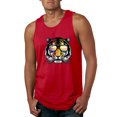 thumbnail image 1 of Funny Neon Summer California Beach Tiger | Mens Animal Lover Graphic Tank Top, Red, X-Large, 1 of 4