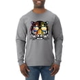 thumbnail image 1 of Funny Neon Summer California Beach Tiger | Mens Animal Lover Long Sleeve T-Shirt, Heather Grey, Medium, 1 of 1
