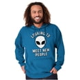 thumbnail image 1 of Funny Nerdy Aliens UFOs Believers Hoodie Sweatshirt Women Men Brisco Brands X, 1 of 6