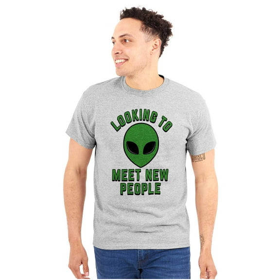 Funny Nerdy Aliens UFOs Believers Plus Size Crewneck Graphic Tee Shirt Brisco Brands 2X