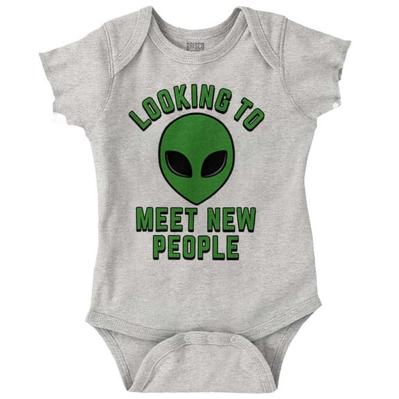 Funny Nerdy Aliens UFOs Believers Romper Boys or Girls Infant Baby Brisco Brands 12M