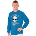 thumbnail image 1 of Funny Nerdy Aliens UFOs Believers Plus Size Long Sleeve Graphic Tee Shirt Brisco Brands 4X, 1 of 4