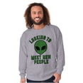 thumbnail image 1 of Funny Nerdy Aliens UFOs Believers Unisex Plus Fleece Graphic Sweatshirt Brisco Brands 3X, 1 of 5
