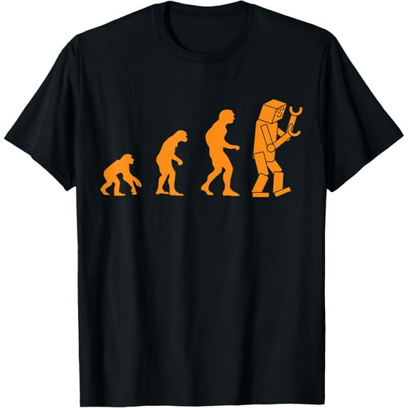 Funny Nerdy Robot Evolution Computer Robotics Geek Gift T-Shirt men and women can wear, black, white, gifts