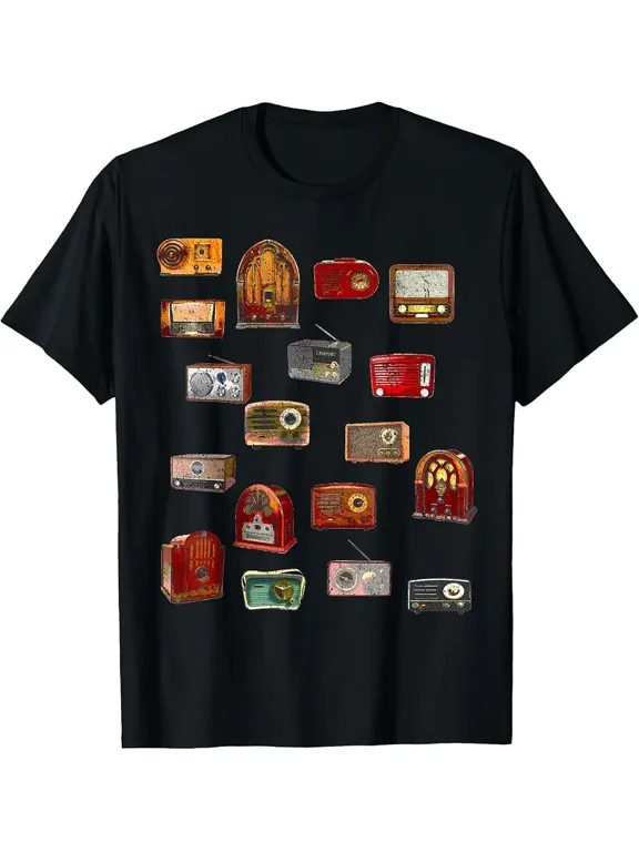 Funny Nerdy Vintage Retro Antique Radio Geek Gift T-Shirt