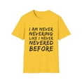 thumbnail image 1 of Funny Never Novelty Comedy Sarcasm Black Letter T-Shirts, 1 of 4