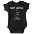 thumbnail image 1 of Funny New Daddy Directions Dad Joke Romper Boys or Girls Infant Baby Brisco Brands 12M, 1 of 6