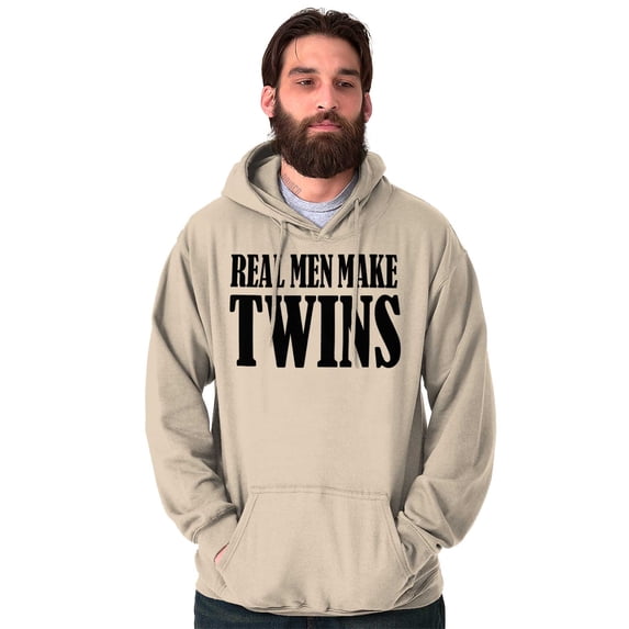Funny New Father Real Men Make Twins Hoodie Hooded Sweatshirt Men Brisco Brands 4X