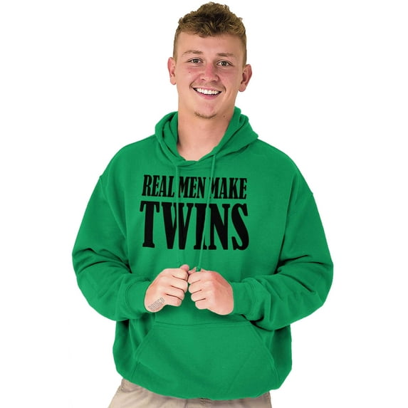 Funny New Father Real Men Make Twins Hoodie Hooded Sweatshirt Men Brisco Brands M