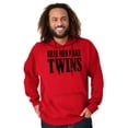 thumbnail image 1 of Funny New Father Real Men Make Twins Hoodie Hooded Sweatshirt Men Brisco Brands M, 1 of 7