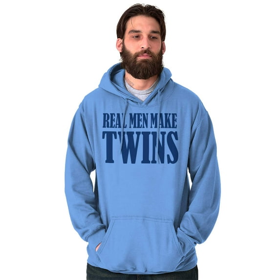 Funny New Father Real Men Make Twins Hoodie Hooded Sweatshirt Men Brisco Brands M