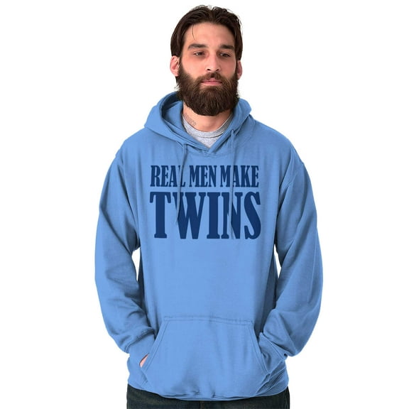 Funny New Father Real Men Make Twins Hoodie Hooded Sweatshirt Men Brisco Brands S
