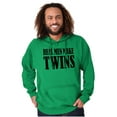 thumbnail image 1 of Funny New Father Real Men Make Twins Men's Big & Tall Graphic Hoodie Brisco Brands 4X, 1 of 3