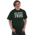 thumbnail image 1 of Funny New Father Real Men Make Twins Men's Graphic T Shirt Tees Brisco Brands M, 1 of 2