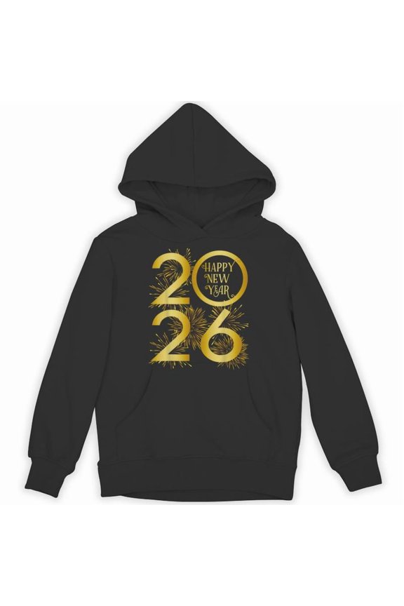 Funny New Year 2026 Fireworks Celebration Happy New Year Eve Party Gift Hoodie, for men & women, up to size 5XL