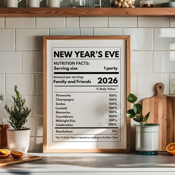 Funny New Years Eve Print Wall Art, New Years Eve Decor, New Year 2026 Print, Nye Wall Art, New Years Prints, Prints UNFRAMED PAPER POSTER, Home Decor, Vintage Gift, Living Room Dercor