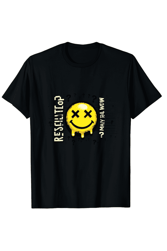 Funny New Years Resolution What Resolution Graphic Tee T-Shirt for Men Women