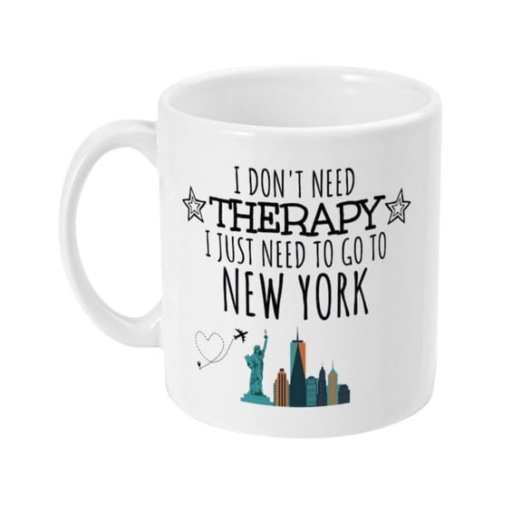 Funny New York Coffee Mug, Travel Lover Gift.