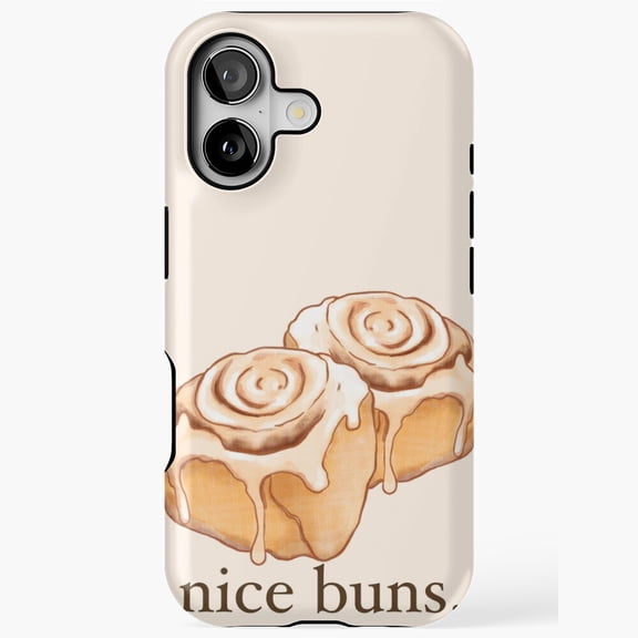 Funny Nice Buns Cinnamon Roll Universal Phone Case for iPhone 11–17 Pro Max