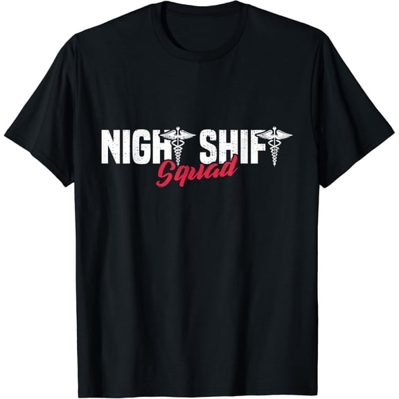 Funny Nightshift Squad Shifters 3rd Shift Work Midnight Crew T-Shirt