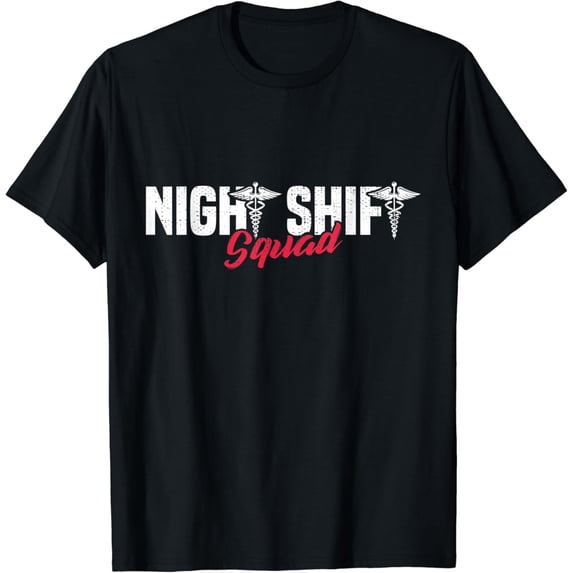 Funny Nightshift Squad Shifters 3rd Shift Work Midnight Crew T-Shirt
