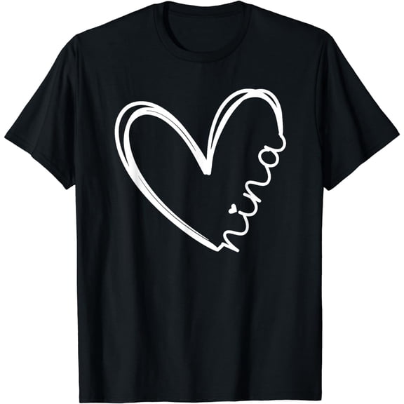 Funny Nina Heart for Grandma Mother Day Women T-Shirt