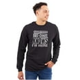 thumbnail image 1 of Funny No One Knows I'm Here Joke Plus Size Long Sleeve Graphic Tee Shirt Brisco Brands 2X, 1 of 5