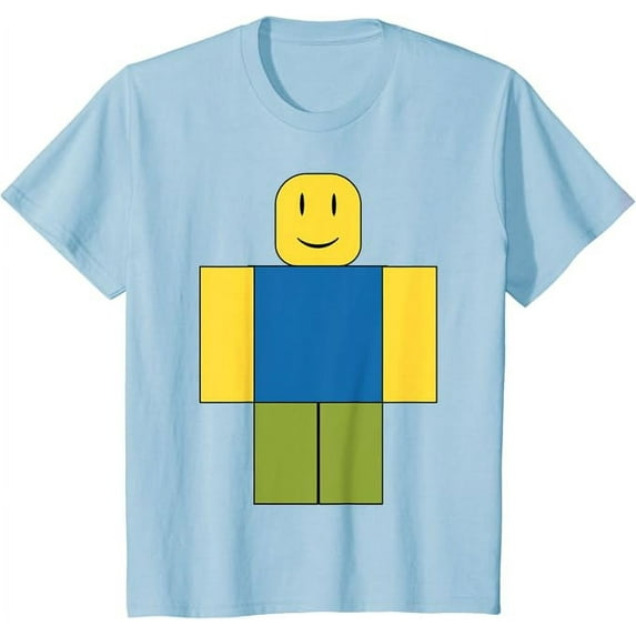 Funny Noob Alert Roblox Minecraft Youth T-Shirt, Gamer Gift, Light Blue Color, Size XS