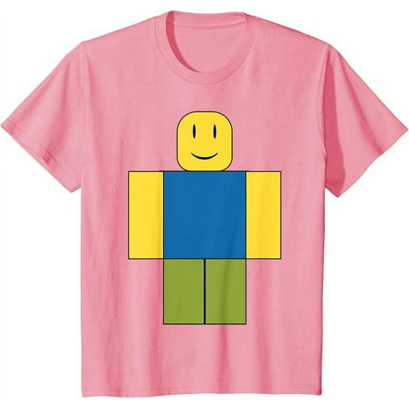 Funny Noob Alert Roblox Minecraft Youth T-Shirt, Gamer Gift, Light Pink Color, Size XL