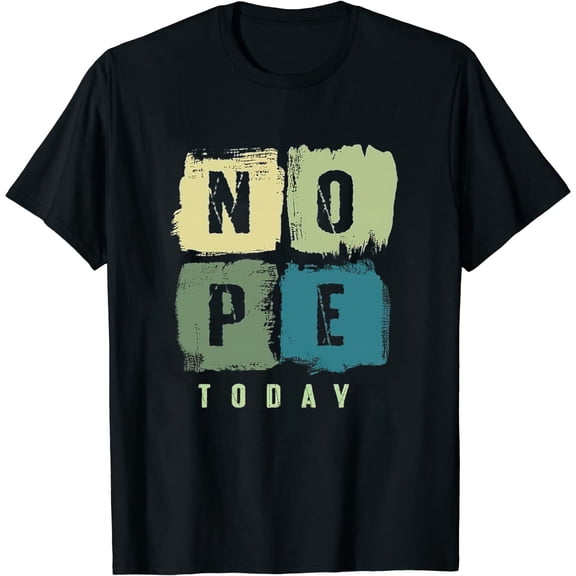 Funny Nope Today Distressed Grunge Effect Design Sweatshirt Black 3X-Large