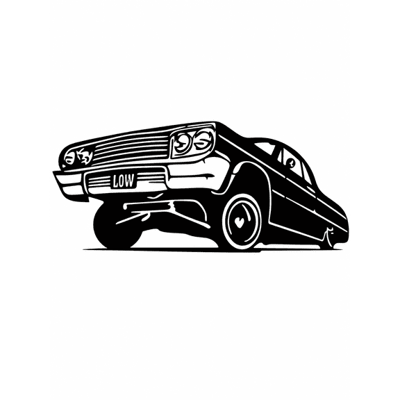 Classic Lowrider Stance Vinyl Decal Sticker