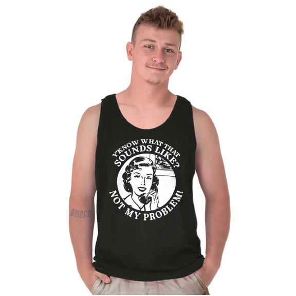 Funny Not My Problem Phone Call Plus Size Graphic Tank Top Brisco Brands 3X