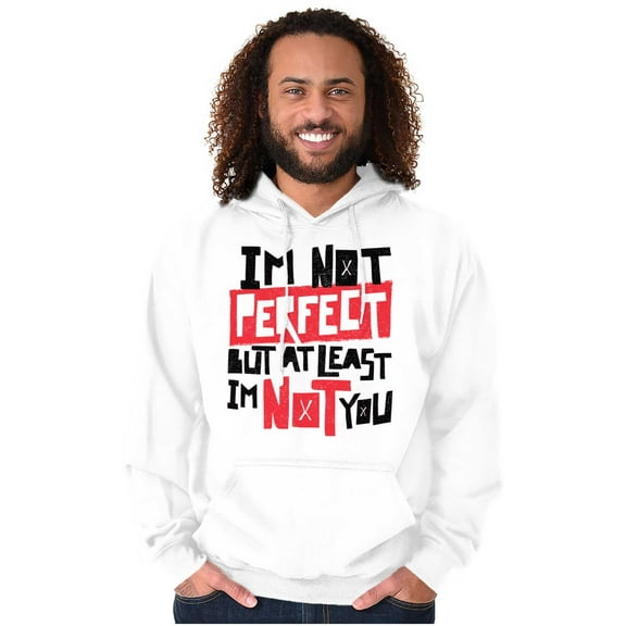 Funny Not Perfect But Not You Joke Unisex Plus Fleece Graphic Hoodie Brisco Brands 3X