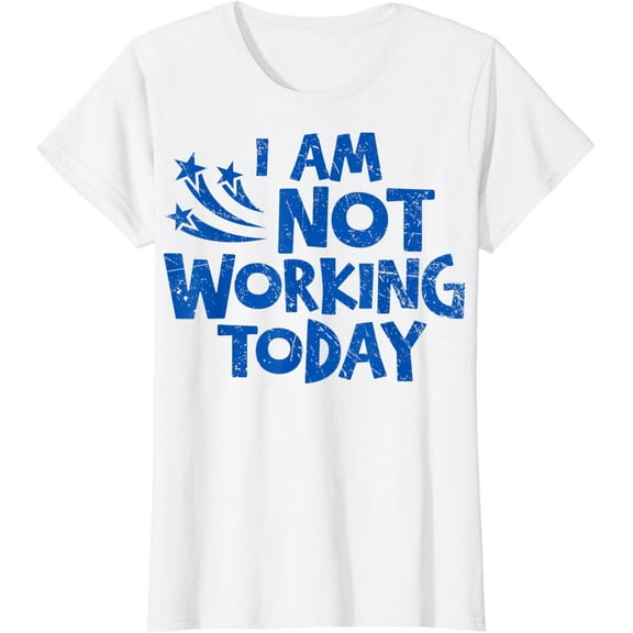 Funny Not Working Today US Flag Labor Day Weekend Grunge T-Shirt